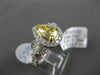 ESTATE 1.87CT FANCY YELLOW DIAMOND 18K TWO TONE GOLD 3D FILIGREE ENGAGEMENT RING