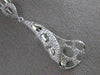 ESTATE .31CT DIAMOND 14KT WHITE GOLD 3D OPEN FILIGREE ELONGATED HANGING PENDANT