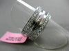 ESTATE .75CT DIAMOND 18KT WHITE GOLD 3 ROW SEMI ETERNITY ANNIVERSARY SOLID RING
