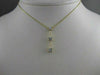 ESTATE .67CT DIAMOND 14K GOLD PAST PRESENT FUTURE 3 STONE PENDANT 16" VVS #13089
