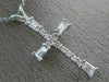 ESTATE .38CT ROUND & BAGUETTE DIAMOND 14KT WHITE GOLD CROSS PENDANT #20232