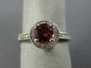 WIDE 1.2CT DIAMOND & AAA PINK TOURMALINE 14K WHITE GOLD FILIGREE ENGAGEMENT RING