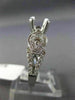 ESTATE .79CT DIAMOND 14KT WHITE GOLD 6 PRONG FILIGREE SEMI MOUNT ENGAGEMENT RING