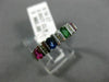 ESTATE 1.09CT DIAMOND & MULTI GEM 14KT WHITE GOLD 3D RAINBOW CHANNEL FUN RING