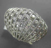 ESTATE MASSIVE 6.82CT DIAMOND 18KT WHITE GOLD ETOILE MULTI ROW COCKTAIL RING E/F