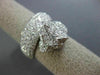 ESTATE LARGE 4.68CT DIAMOND & AAA EMERALD 18KT WHITE GOLD PAVE PANTHER FUN RING