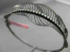 ESTATE 1.25CT DIAMOND 14KT BLACK GOLD 3D MULTI LEAF HANDCRAFTED BANGLE BRACELET
