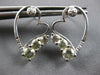 1.32CT DIAMOND & AAA GREEN AMETHYST 14KT WHITE GOLD ROUND HEART HANGING EARRINGS