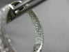 ESTATE LARGE 5.62CT DIAMOND 18KT WHITE GOLD MULTI ROW DOUBLE SIDED HOOP EARRINGS