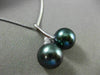 ESTATE 18KT WHITE GOLD AAA TAHITIAN PEARL 3D LOVE KNOT CHERRY FLOATING PENDANT
