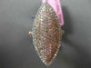 ESTATE EXTRA LARGE 1.34CT DIAMOND 18KT WHITE & ROSE GOLD 3D MARQUISE PAVE RING