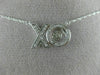 ESTATE .15CT DIAMOND 14K WHITE GOLD 3D DANCING DIAMOND XO FLOATING LOVE NECKLACE