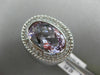 ESTATE EXTRA LARGE 8.42CT DIAMOND & AAA AMETHYST 14KT WHITE GOLD 3D OVAL RING