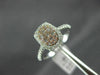 ESTATE .54CT WHITE & PINK DIAMOND 14KT WHITE & ROSE GOLD 3D CLUSTER FUN RING