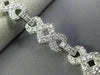 ANTIQUE WIDE 2.97CT DIAMOND 14KT WHITE GOLD 3D INFINITY TENNIS BRACELET #21888