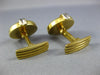 ESTATE .08CT DIAMOND 18KT WHITE & YELLOW GOLD 3D CLASSIC ROUND CUFFLINKS #167