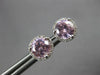 ESTATE 2.1CT DIAMOND & AAA PINK QUARTZ 14K WHITE GOLD HALO MARTINI STUD EARRINGS