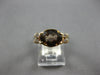 1.06CT DIAMOND & AAA SMOKY TOPAZ 14KT WHITE GOLD OVAL & ROUND FILIGREE FUN RING