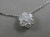 ESTATE 1.96CTW DIAMOND 14KT WHITE GOLD FLOWER CLUSTER BY THE YARD NECKLACE #2554