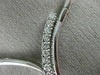 ESTATE 1.0CT DIAMOND 14KT WHITE GOLD 3D CLASSIC V SHAPED DROP NECKLACE #18873