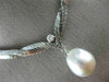 ESTATE .10CT DIAMOND & AAA SOUTH SEA PEARL 18KT WHITE GOLD FLAT NECKLACE #16480