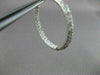 ESTATE LARGE 3.75CT DIAMOND INSIDE OUTSIDE HOOPS 14KT WHITE GOLD EARRINGS #1816