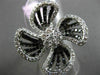 ESTATE LARGE 2.52CTW BLACK & WHITE DIAMOND 18KT WHITE GOLD 3D FLOWER FUN RING