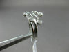 ESTATE WIDE .30CT ROUND DIAMOND 14KT WHITE GOLD 3D 6 STONE MULTI ROW ETOILE RING