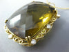 EXTRA LARGE 96.76CT DIAMOND & AAA SMOKY TOPAZ 14KT YELLOW GOLD FILIGREE PENDANT