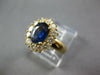1.97CT DIAMOND & SAPPHIRE 18KT YELLOW GOLD OVAL & ROUND FLOWER ENGAGEMENT RING