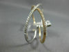 ESTATE .61CT DIAMOND 14KT WHITE & ROSE GOLD 3D DOUBLE FINGER CRISS CROSS X RING