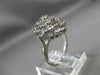 ESTATE LARGE 1.0CT ROUND DIAMOND 14KT WHITE GOLD FLOWER CLUSTER RING VVS #16302