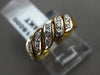 ESTATE .22CT DIAMOND 14KT 2 TONE GOLD MULTI WAVE WEDDING ANNIVERSARY RING #1600