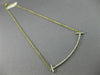 ESTATE LARGE .35CT DIAMOND 18KT TWO TONE GOLD 3D CLASSIC T BAR LOVE NECKLACE