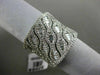 ESTATE EXTRA LARGE 2.18CT DIAMOND 14K WHITE GOLD 3D MULTI ROW OPEN FILIGREE RING