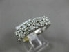 WIDE 1.40CT DIAMOND 18KT WHITE GOLD 3D DOUBLE ROW SEMI ETERNITY ANNIVERSARY RING