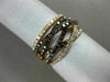 ESTATE 1.29CT DIAMOND & AAA ORANGE SAPPHIRE 18K ROSE GOLD 3D MULTI ROW LOVE RING