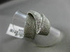 ESTATE LARGE 2.83CT DIAMOND 18KT WHITE GOLD 3D ZIG ZAG MICRO PAVE COCKTAIL RING