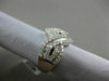 ESTATE 1.92CT BAGUETTE ROUND DIAMOND 18KT WHITE GOLD INFINITY LOVE KNOT FUN RING