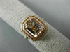 LARGE 2.49CT DIAMOND & AAA MORGANITE 14KT ROSE GOLD OCTAGON HALO ENGAGEMENT RING