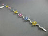 ESTATE 10.02CT DIAMOND & MULTI COLOR SAPPHIRE 18KT WHITE GOLD 3D FLOWER BRACELET