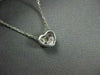 ESTATE .18CT DIAMOND 14KT WHITE GOLD 3D SIX STONE ETOILE HEART PENDENT #1722