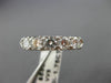 ANTIQUE LARGE 1.75CT DIAMOND PLATINUM FIVE STONE WEDDING ANNIVERSARY RING #22296