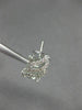 ESTATE LARGE 1.15CT DIAMOND 14K WHITE GOLD CLASSIC LEAF FILIGREE EARRINGS #26315
