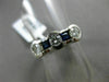 ESTATE .85CT DIAMOND & SAPPHIRE 14KT WHITE GOLD 3D SEMI BEZEL ANNIVERSARY RING