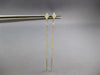 ESTATE LONG .14CT DIAMOND 14K YELLOW GOLD GEOMETRICAL CHAIN BAR HANGING EARRINGS