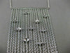ESTATE LARGE .53CT DIAMOND 14KT WHITE GOLD 3D CHANDELIER BY THE YARD NECKLACE