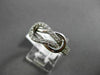 ESTATE .33CT DIAMOND 14KT WHITE GOLD PAVE LOVE KNOT BELT COCKTAIL RING F/G VSSI