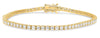 3.0CT DIAMOND 14KT YELLOW GOLD 3D CLASSIC ROUND 4 PRONG ETERNITY TENNIS BRACELET