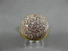 ESTATE LARGE 2.75CT PINK DIAMOND 18K ROSE GOLD 3D ROUND DOME SHAPE FUN LOVE RING